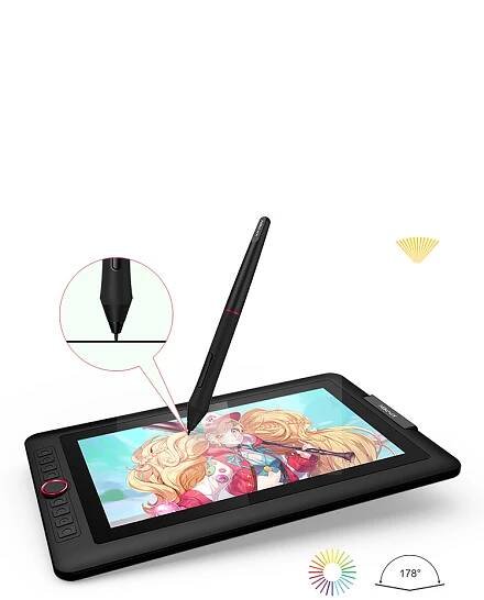 XP-Pen Artist 13.3 Pro art drawing tablet Features fully-laminated Display with 88% NTSC color gamut