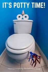 adult size toilet with toilet paper for toilet training