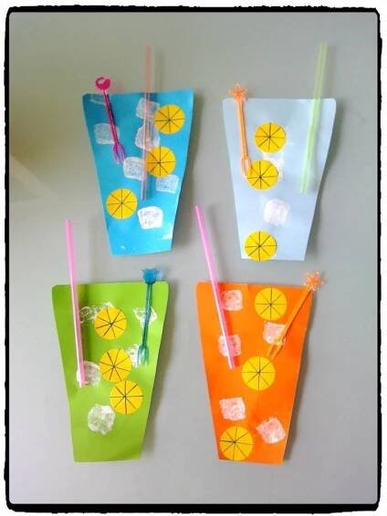 Cocktails d'été - | Créations estivales, Craft, Artisanat bricolage papier