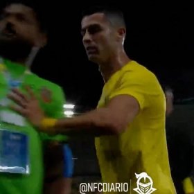 Cristiano Ronaldo screams at referee and shoves fan in Saudi strop