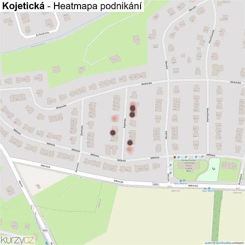 Kojetická - mapy | Kurzy.cz