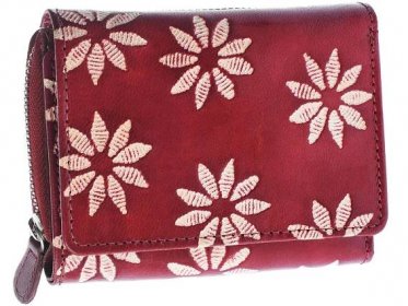 Dámská kožená peněženka Nivasaža N57-SNT-RFR červená