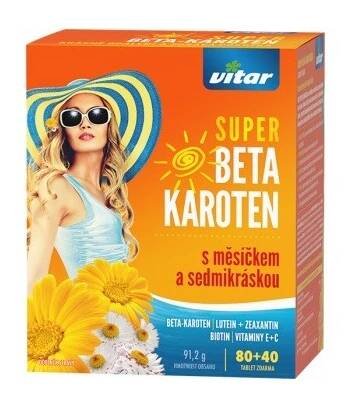 Vitar Super Beta-karoten s měsíčkem a sedmikráskou 80+40 tablet