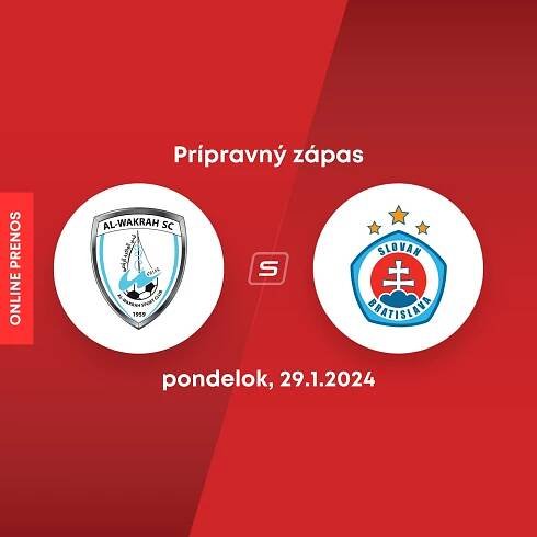 VIDEO: Pozrite si záznam prípravného zápasu Al-Wakrah SC - ŠK Slovan Bratislava