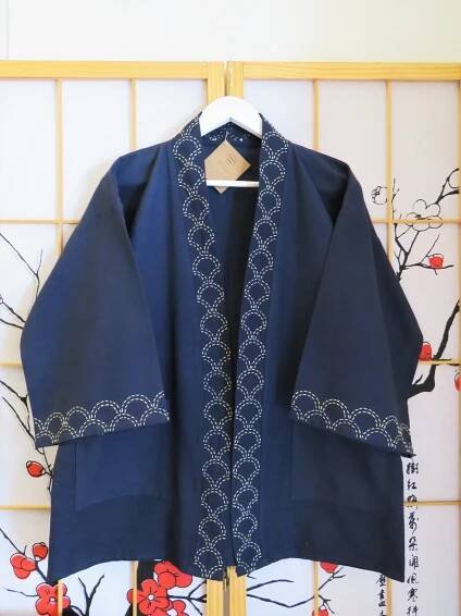 Sashiko Jacket-Seigaiha (Waves)