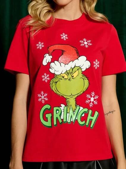 Tričko Grinch Barva červená - SINSAY - YZ683-33X
