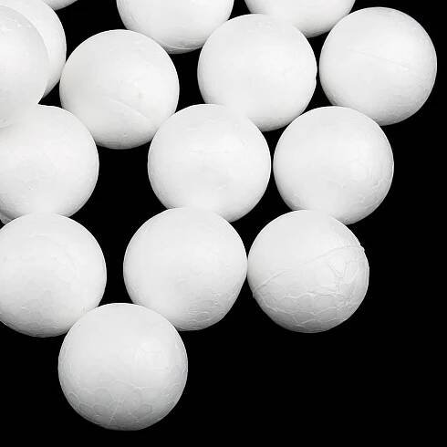 100ks bílých modelářských řemeslných polystyrénových pěnových kuliček 27mm