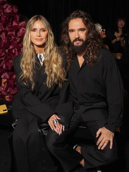 Heidi Klum's Sheer, Date-Night Dress Showed Off Her Lace-Up Bra and Hot Pants