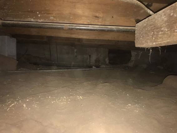 Crawl Space Issues can occur in homes with a pier and beam foundation.
