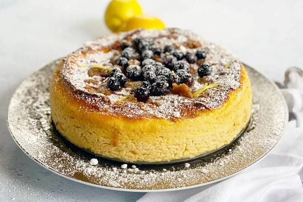 Blueberry Lemon Gluten Free Ricotta Cheesecake - Donatella Arpaia