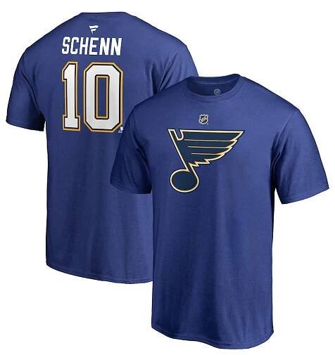 Tričko #10 Brayden Schenn St. Louis Blues Stack Logo Name & Number