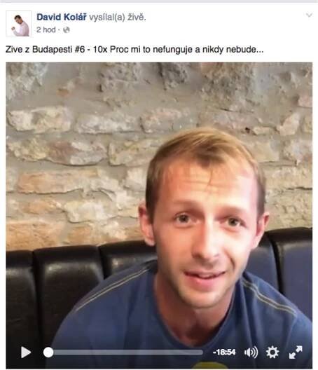 David Kolář – obchodní dovednosti živě na Facebooku - David Kolář