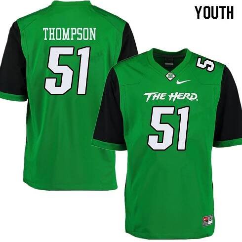  Youth #27 Brenden Knox Marshall Thundering Herd College Football Jerseys Sale-Green 