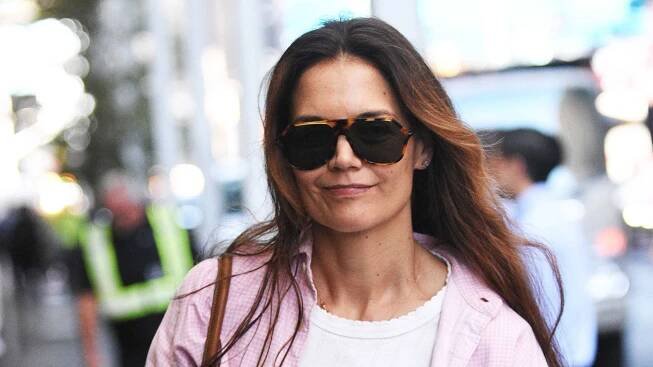 Katie Holmes turned pyjamas into an unexpected fall look – right down to her slipper shoes