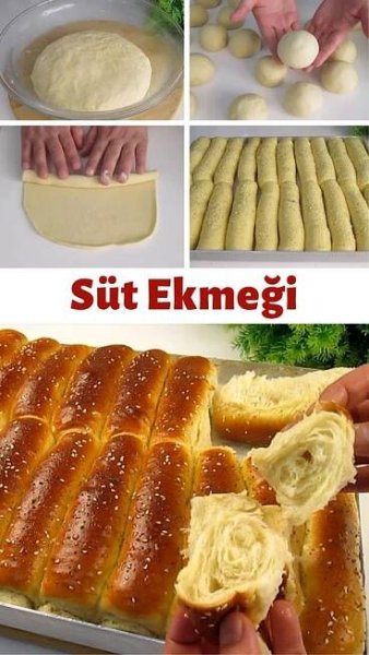 the process of making bread is shown here