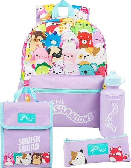 Squishmallows - Batoh, sada s logem NS7554 (jedna velikost) (fialová)