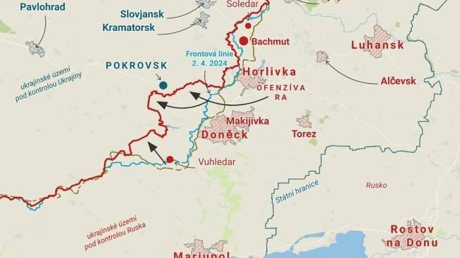 MAPA: Válka na Ukrajině. Aktuální fronta, počet obětí a srovnání armád