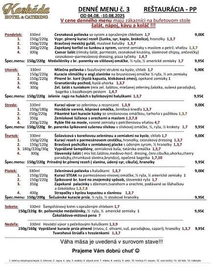 Denné menu Poprad - zoznam menu | restauracie.sk