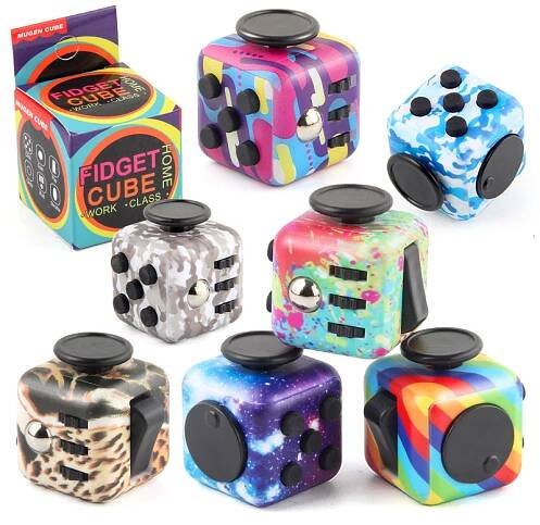 Plastic dice relieves stress fidget cube