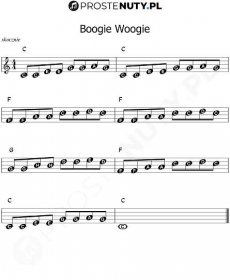Boogie Woogie proste nuty - Proste nuty: Zacznij grać na keyboardzie ...