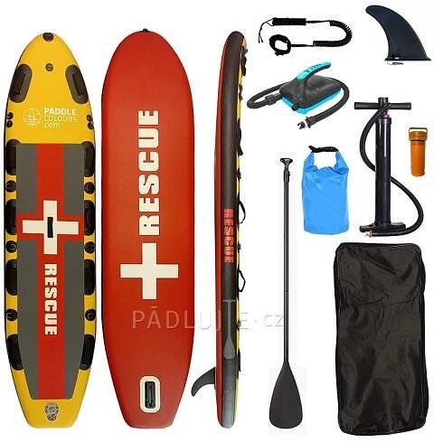 Paddleboard COLOURS RESCUE - nafukovací záchranářský varianta: startovací sada