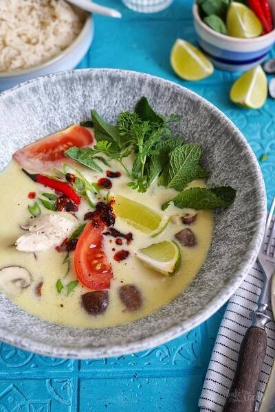 Easy Tom Kha Gai Soup | Bake to the roots