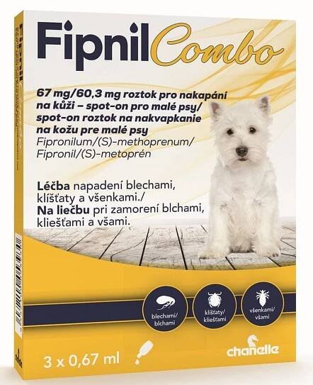 Fipnil Combo Spot-on Dog S 67 / 60,3 mg 3 x 0,67 ml