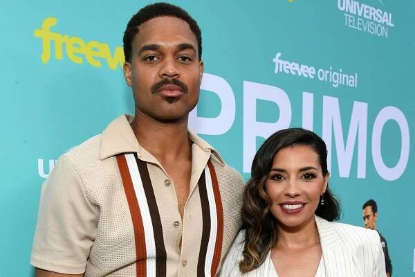 Marcus Emanuel Mitchell and Christina Vidal attend Primo Park After Dark on May 17, 2023, in Santa Monica, Calif.