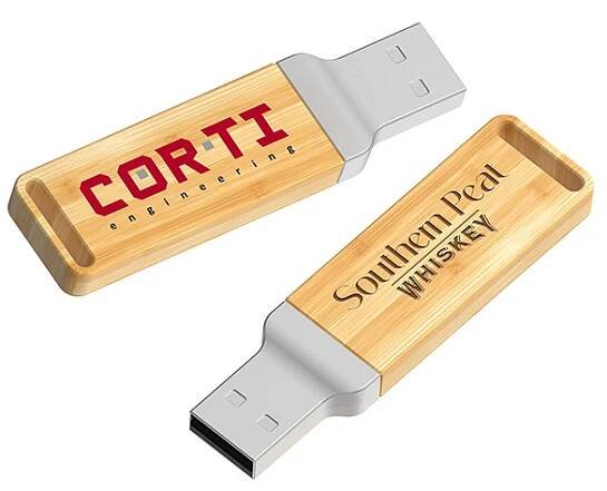 USB 2.0 / 3.0 flash disk, dřevo + kov | Société s.r.o.