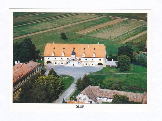 Slup, mlýn z letadla, okr. Znojmo - Pohlednice místopis