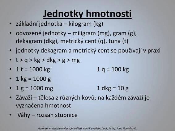PPT - Měření fyzikálních veličin – Měření hmotnosti Fyzika, 6. ročník VY_32_INOVACE_158 , 8 . sada, F PowerPoint Presentation