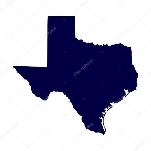 Mapa státu USA, Texas Stock Vektor od ©pavlentii 44735337