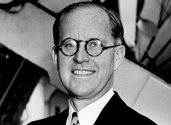 Ambassador Joseph P. Kennedy in a black suit