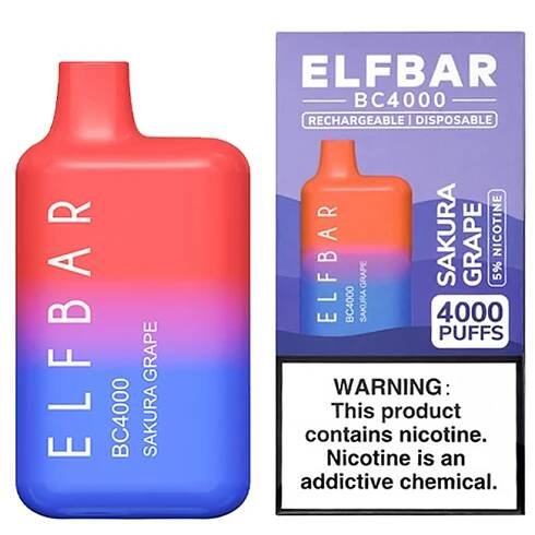 ELF BAR BC4000 Disposable 4000 Puffs Sakura Grape 650mAh