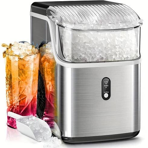 Pebble * Ice Makers Countertop, 45lbs/35lbs * Ice or 26/28lbs Bullet Ice Types *, Ice Maker Machine with Self-Cleaning, Stainless St