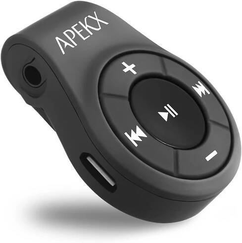 APEKX Clip Bluetooth audio adaptér pro sluchátka, sluchátka, reproduktor, bezdrátový přijímač s