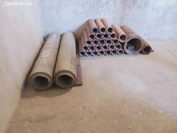 Betonové trubky, potrubí, roury d 100mm a drenáž. - Hostašovice - Bazar