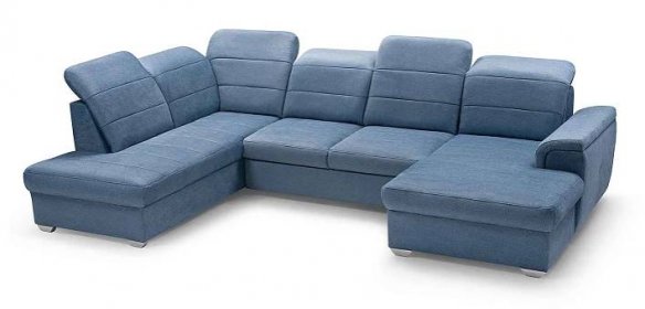 Moderní sedačka ve tvaru U Brasil, modrá