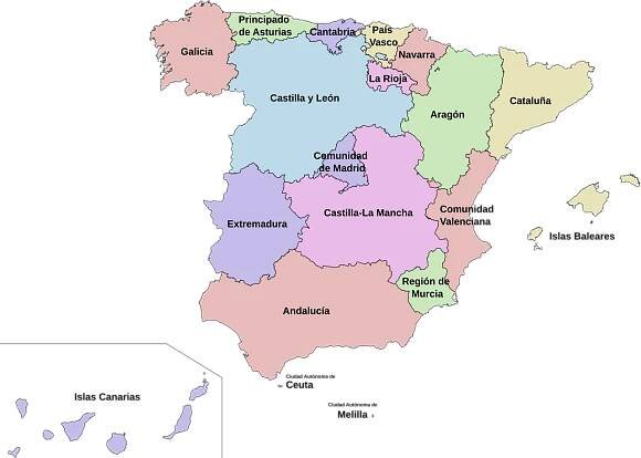 File:Comunidades autónomas de España.svg - Wikimedia Commons