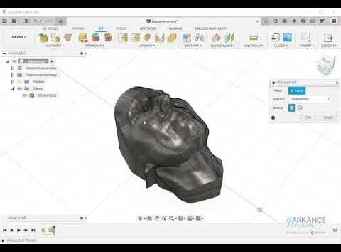 Fusion 360 - mesh2solid (STL na objem)