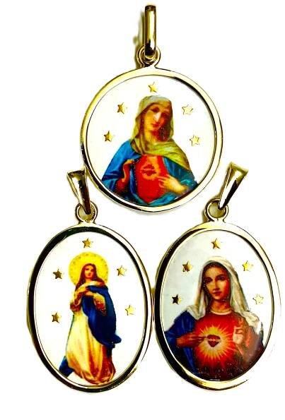Madonka na šperkařském smaltu ovál MAXI 5 hvězdiček 1,40 g / ks 851-01-001