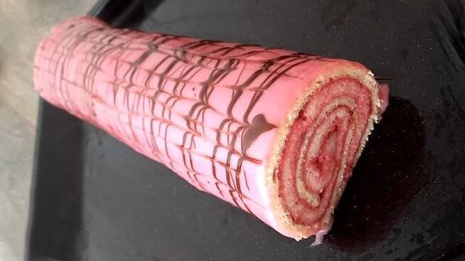 a piece of food that is on top of a stove