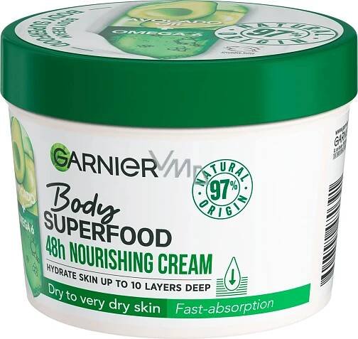 Garnier vyživující tělový krém s avokádem pro velmi suchou pokožku Body Superfood (Nourishing Cream) 380 ml