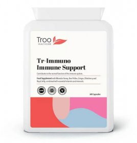 Tr-Immuno Immune System and Allergy Support Health Supplement. Healthcare Supplements Made in the UK by Troo Health Care