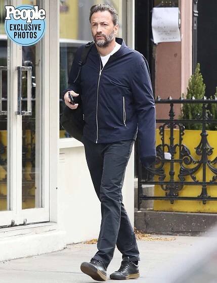 Andrew Shue is seen for the first time after news broke of him going out with T.J. Holmes's ex. He was seen running errands in Manhattan