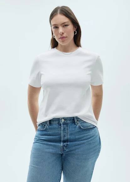 MANGO, Short-Sleeved Cotton T-Shirt