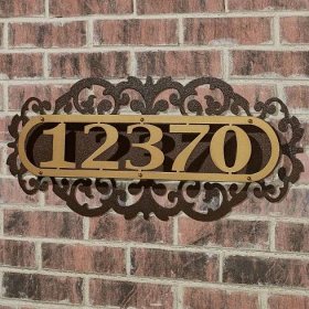 Plaques For House Numbers Address Plaque House Number Metal Numbers ...