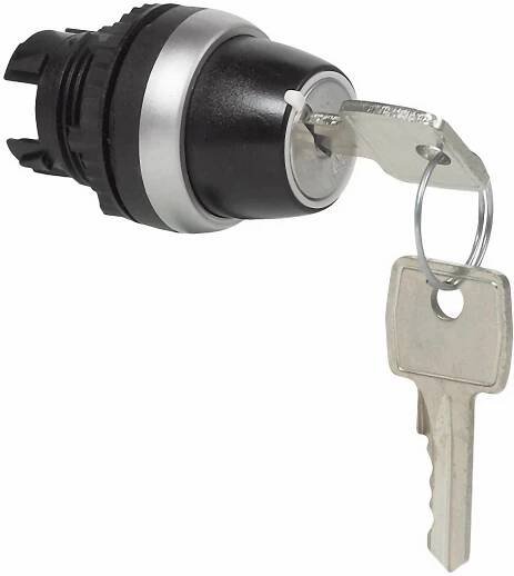 BACO 223952 L21LD00 klíčový spínač plastový přední prstenec, pochromované provedení černá, chrom 1 x 45 ° 1 ks
