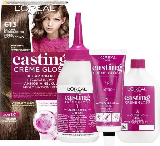 L'Oréal Paris Casting Crème Gloss semipermanentná farba na vlasy 61 ľadové moccaccino 1×180 ml, farba na vlasy