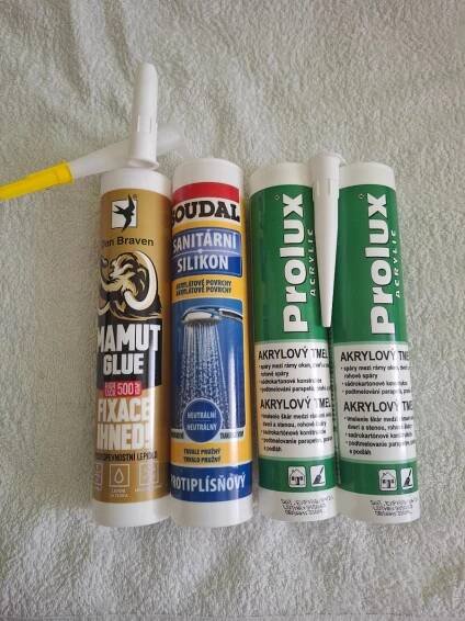 Mamut glue, sanitární silikon, akrylový tmel - Dům a zahrada